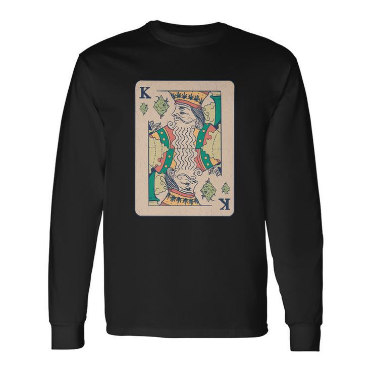 Weed King Poker Card Long Sleeve T-Shirt Gifts ideas