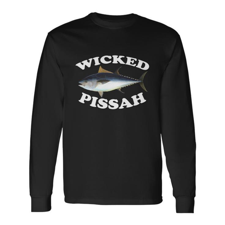 Wicked Pissah Bluefin Tuna Illustration Fishing Angler Gear Long Sleeve T-Shirt Gifts ideas