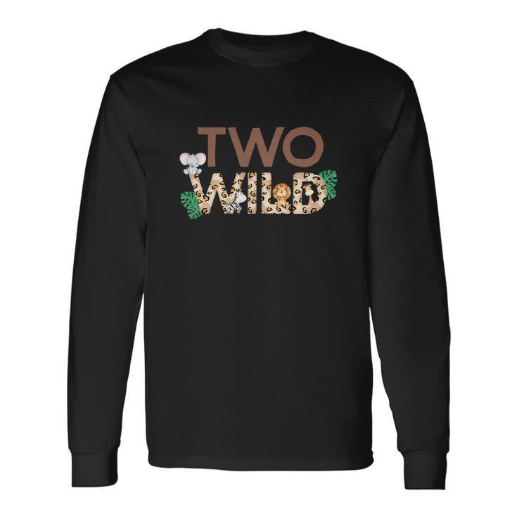 Wild Two Animal Safari 2Nd Birthday Long Sleeve T-Shirt