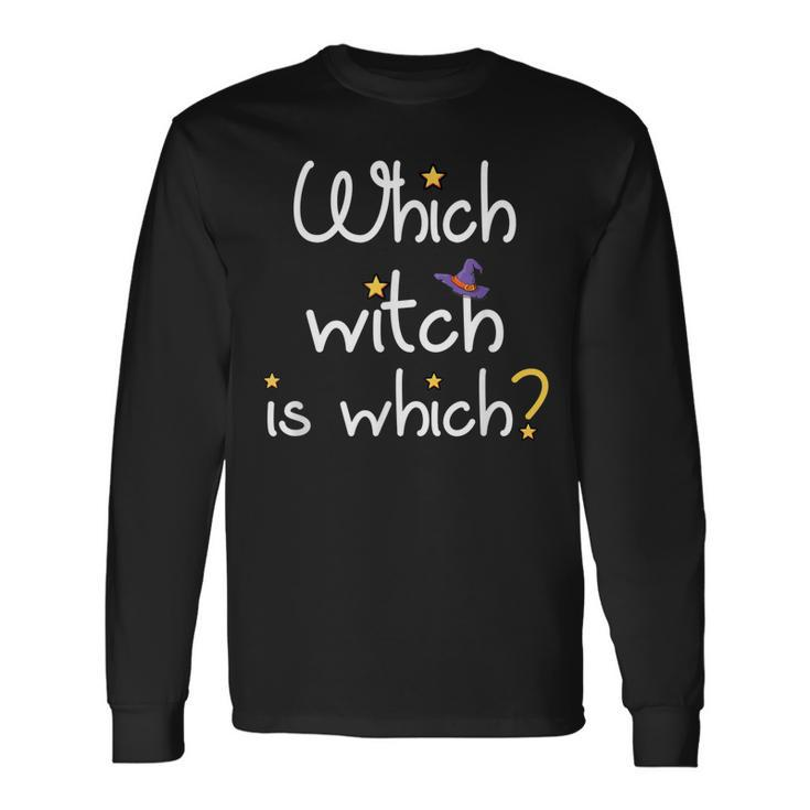 Which Witch Is Which Halloween English Grammar Teacher Long Sleeve T-Shirt