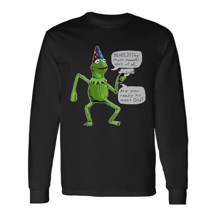 Wizard Kermit Meme Long Sleeve T-Shirt