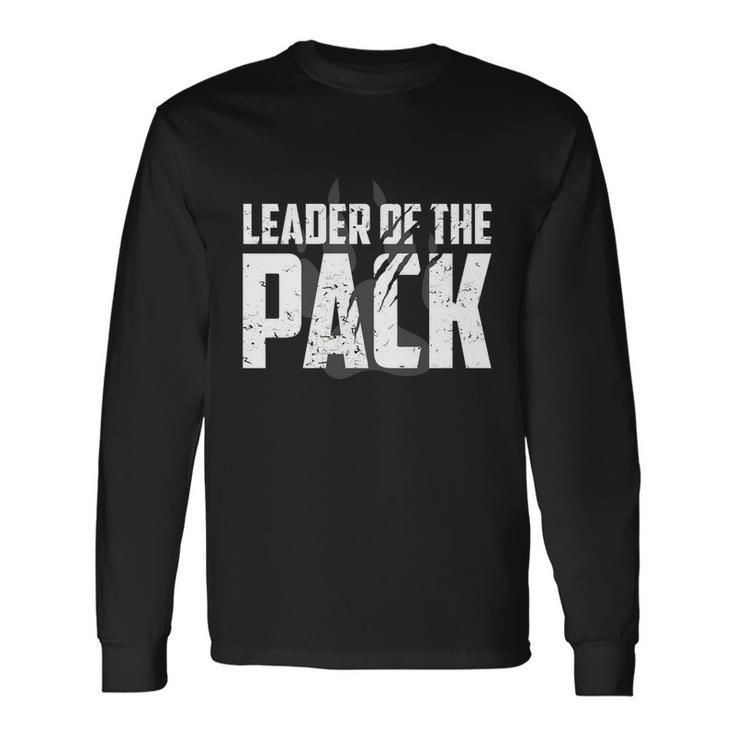 Wolf Pack Leader Of The Pack Paw Print Meaningful Long Sleeve T-Shirt Gifts ideas