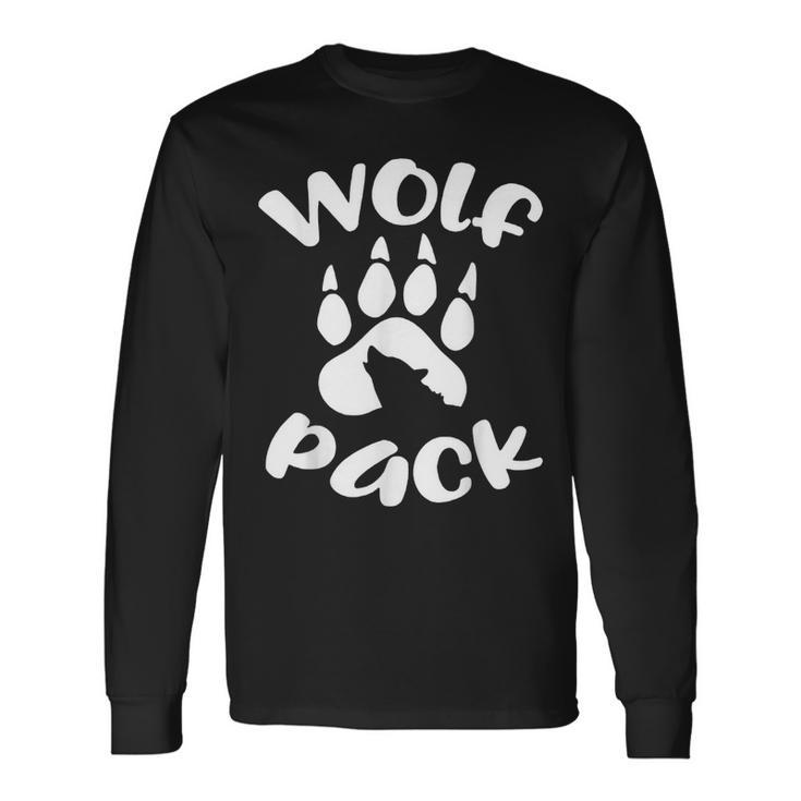 Wolf Pack Wolf Matching Men Women Long Sleeve T-Shirt T-shirt Graphic Print