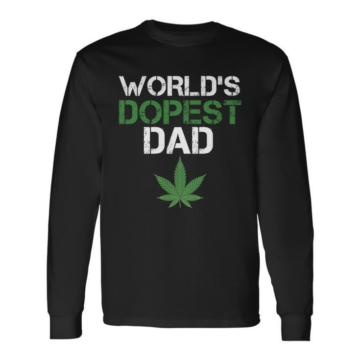 Worlds Dopest Dad Tshirt Long Sleeve T-Shirt Gifts ideas