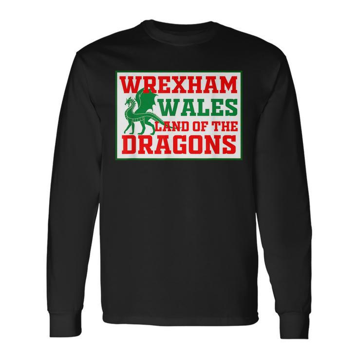 Wrexham Wales Welsh Men Women Long Sleeve T-Shirt T-shirt Graphic Print