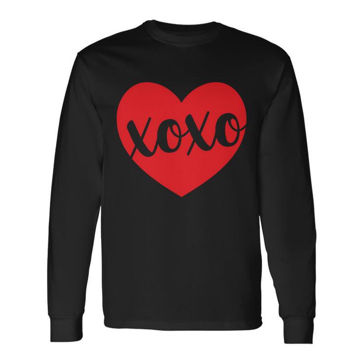 Xoxo Valentines Heart Long Sleeve T-Shirt