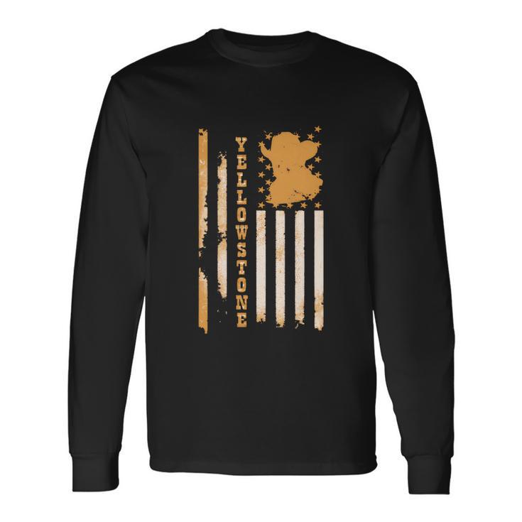 Yellowstonee Flag Tshirt Long Sleeve T-Shirt