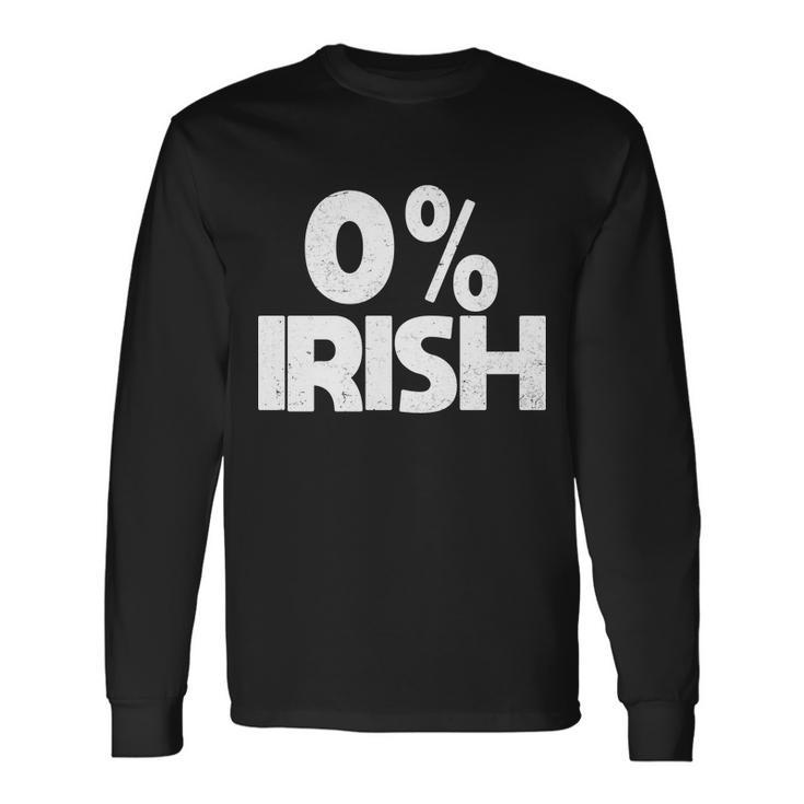 Zero Percent Irish Long Sleeve T-Shirt - Thegiftio