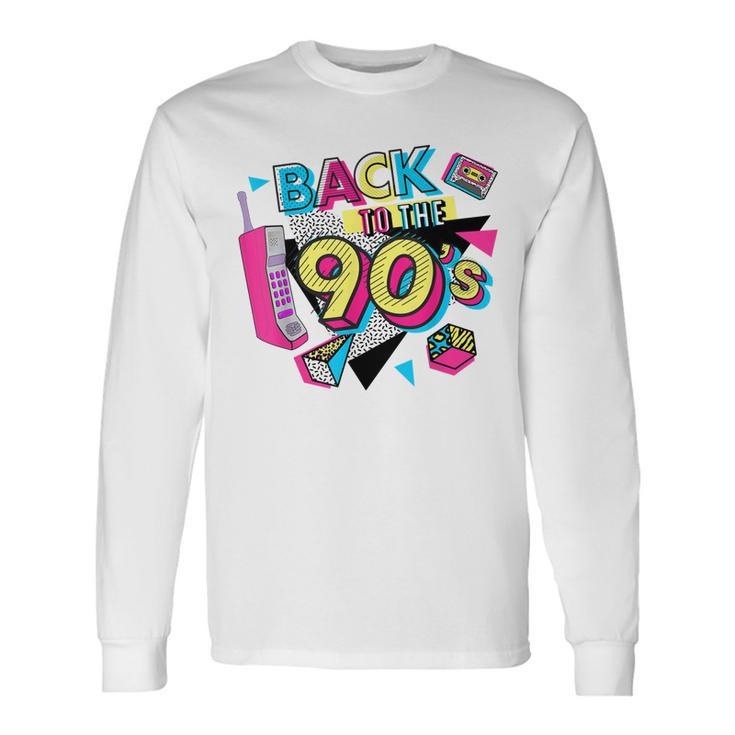 Back To The 90S Outfits Retro Costume Party Cassette Tape Men Women Long Sleeve T-Shirt T-shirt Graphic Print