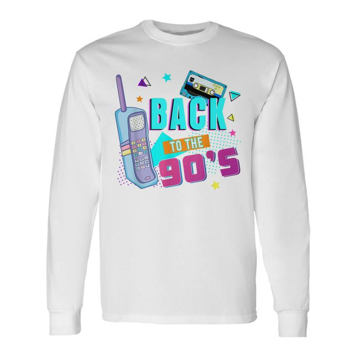 Back To The 90S Outfits For Men Women Retro Costume Party Men Women Long Sleeve T-Shirt T-shirt Graphic Print