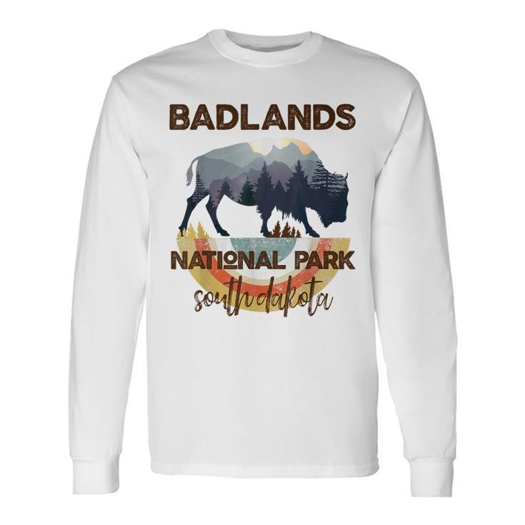 Badlands National Park Vintage South Dakota Yellowstone Long Sleeve T-Shirt