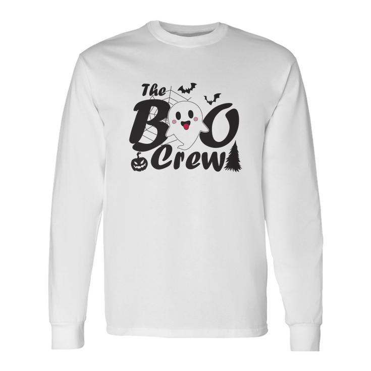 The Boo Crew Cute Ghost Happy Halloween Long Sleeve T-Shirt