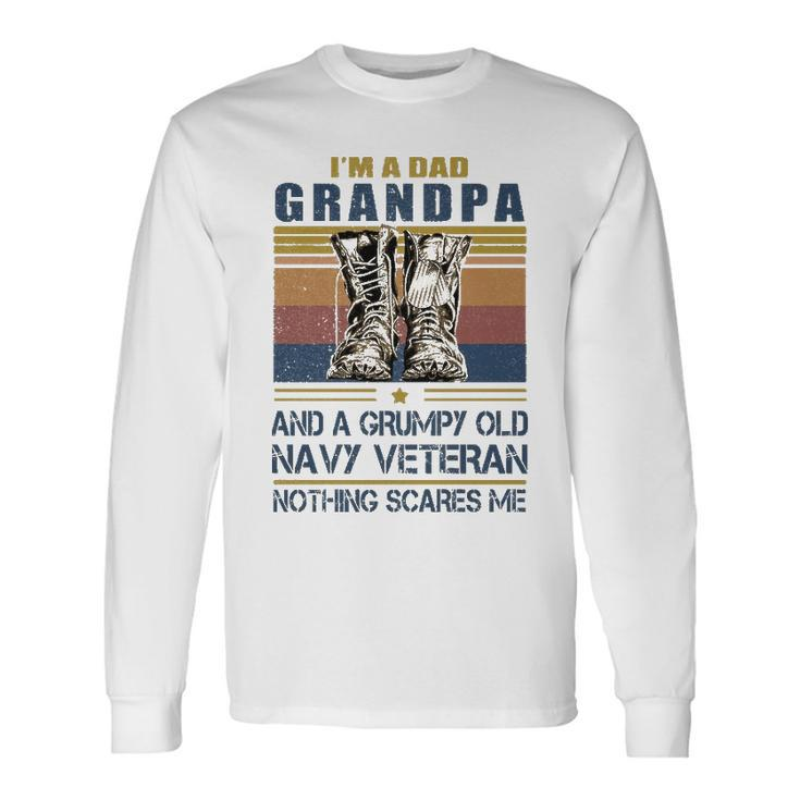 Dad Grandpa Navy Veteran Long Sleeve T-Shirt