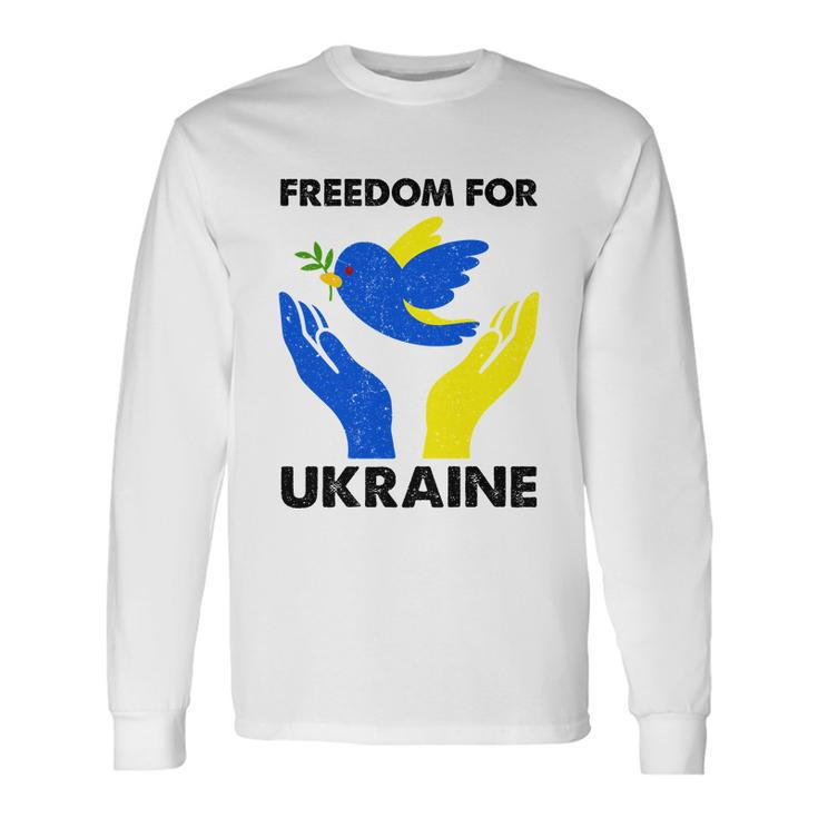 Freedom For Ukraine Long Sleeve T-Shirt