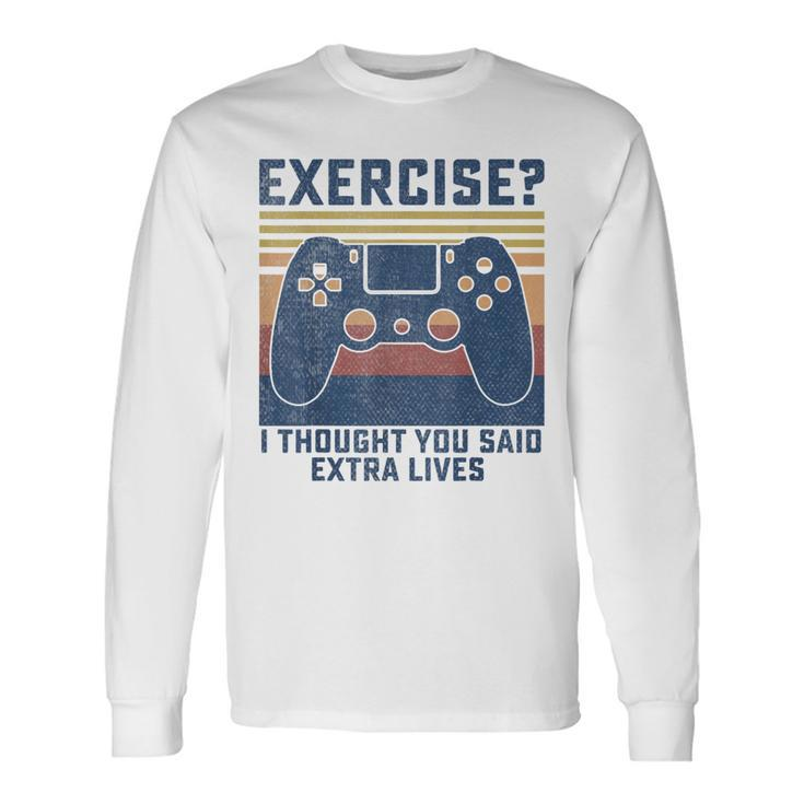 Gamer Merch Boys Video Game Controller Extra Lives Long Sleeve T-Shirt