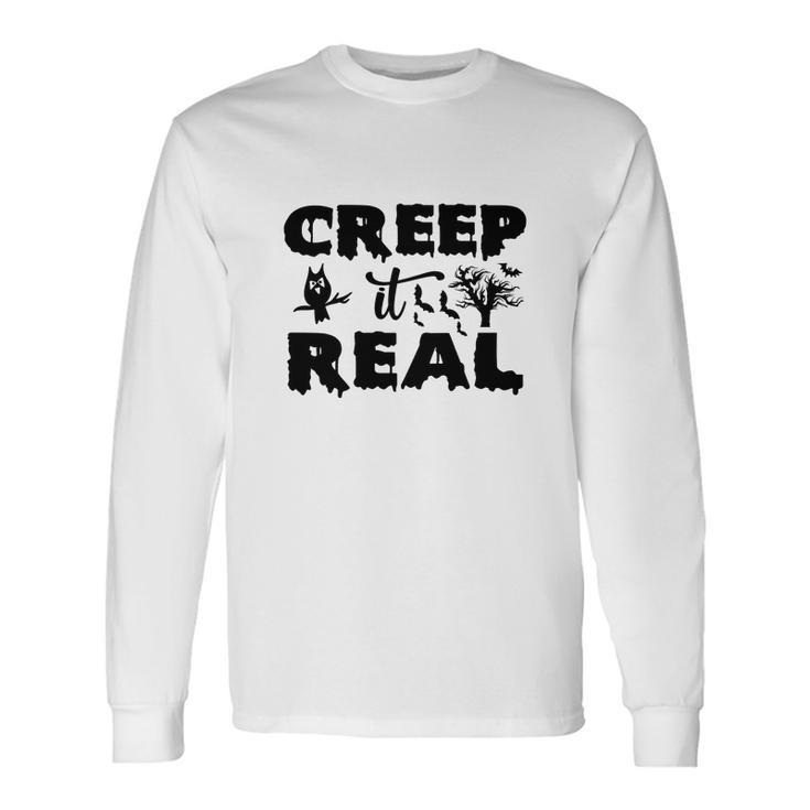 Halloween Owl Creep It Real Long Sleeve T-Shirt