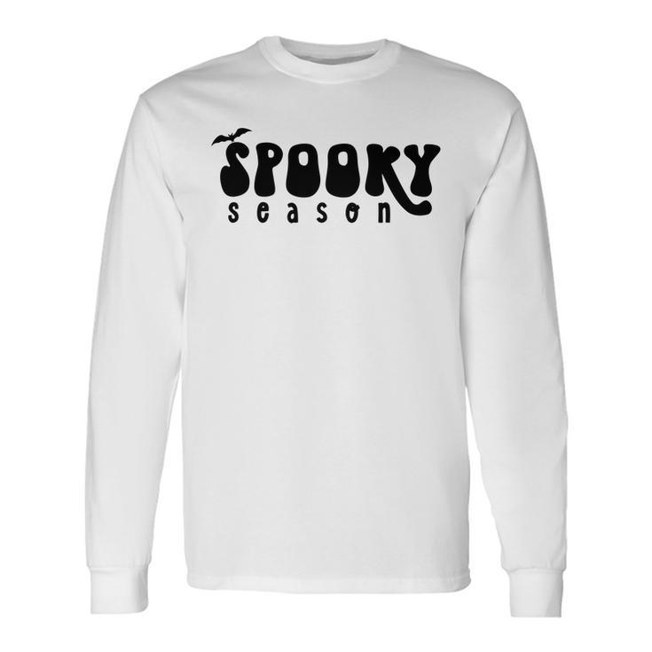 Halloween Spooky Season Time Official Gift Men Women Long Sleeve T-shirt Graphic Print Unisex