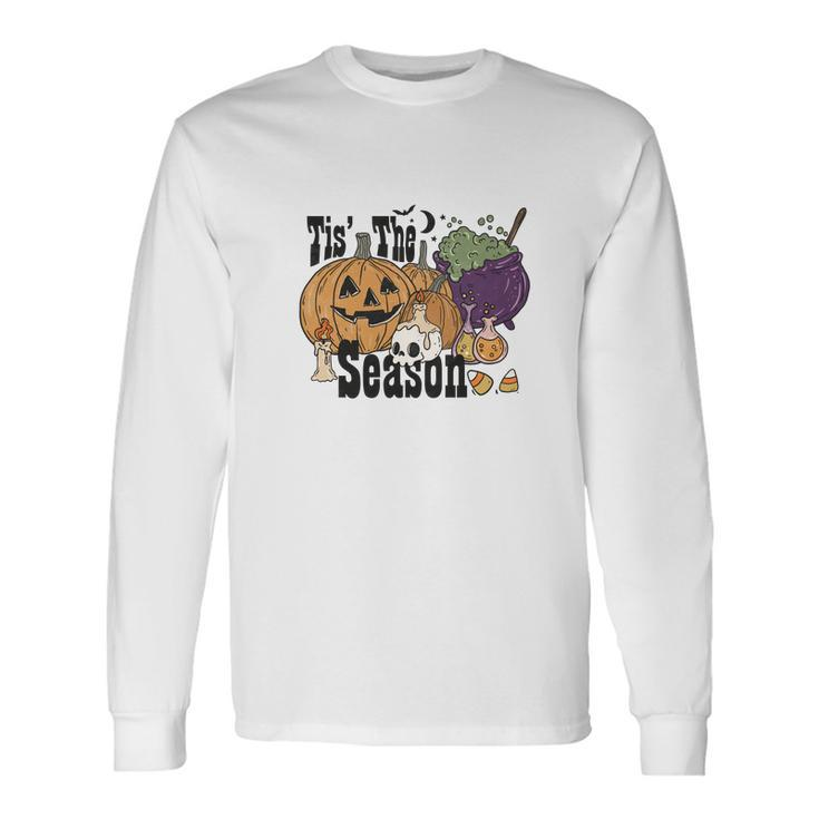 Halloween Tis The Season Pumpkin And Posion For You Men Women Long Sleeve T-shirt Graphic Print Unisex