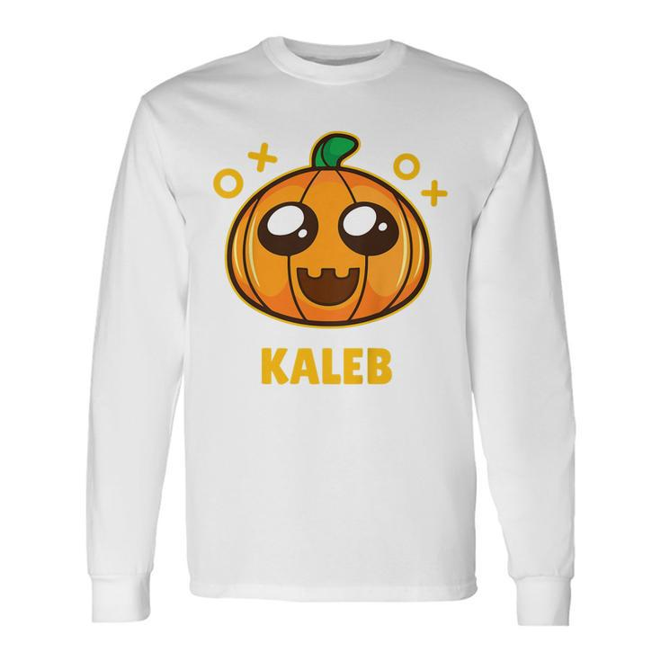 Kaleb Pumpkin Halloween Long Sleeve T-Shirt