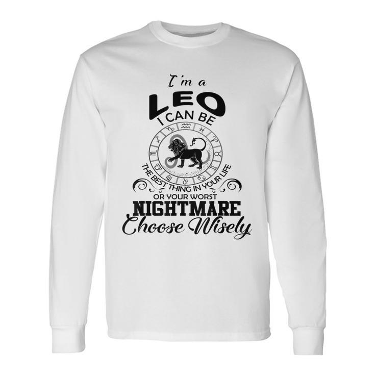 Leo Zodiac Sign Horoscope Lion Birthday Party Costume Long Sleeve T-Shirt
