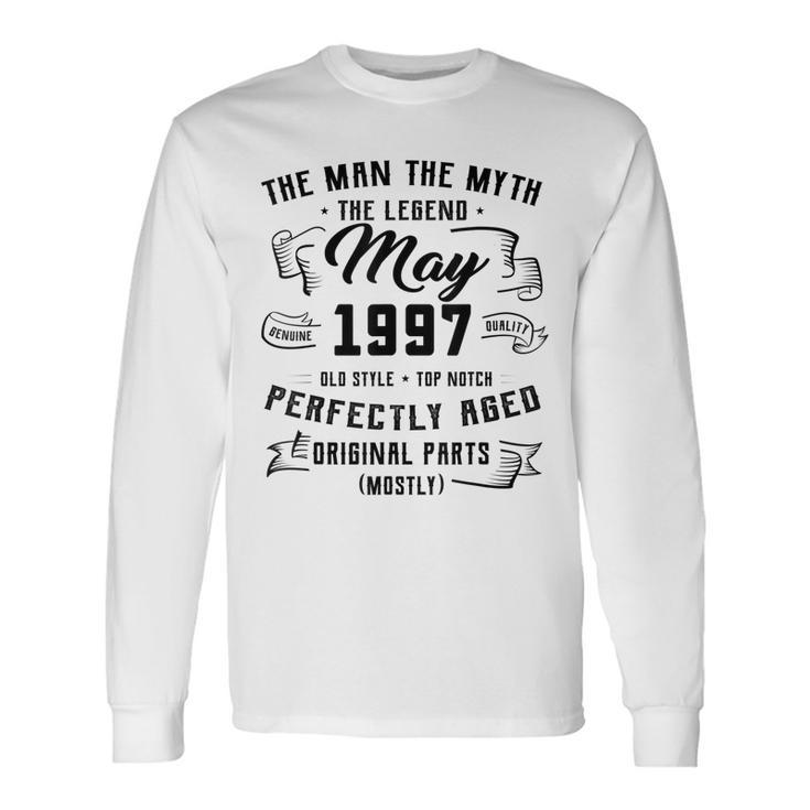 Man Myth Legend May 1997 25Th Birthday 25 Years Old Men Women Long Sleeve T-Shirt T-shirt Graphic Print