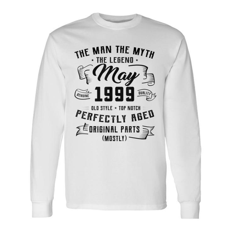 Man Myth Legend May 1999 23Rd Birthday 23 Years Old Men Women Long Sleeve T-Shirt T-shirt Graphic Print