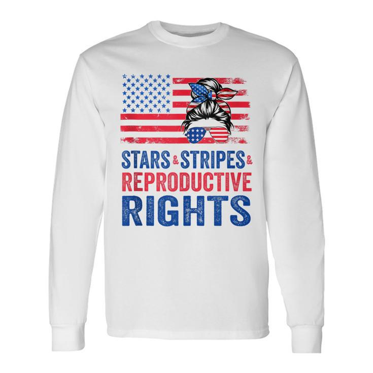 Patriotic 4Th Of July Stars Stripes Reproductive Right V2 Long Sleeve T-Shirt