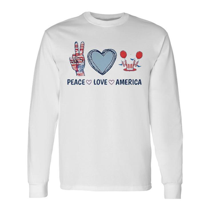 Peace Love America V2 Long Sleeve T-Shirt Gifts ideas