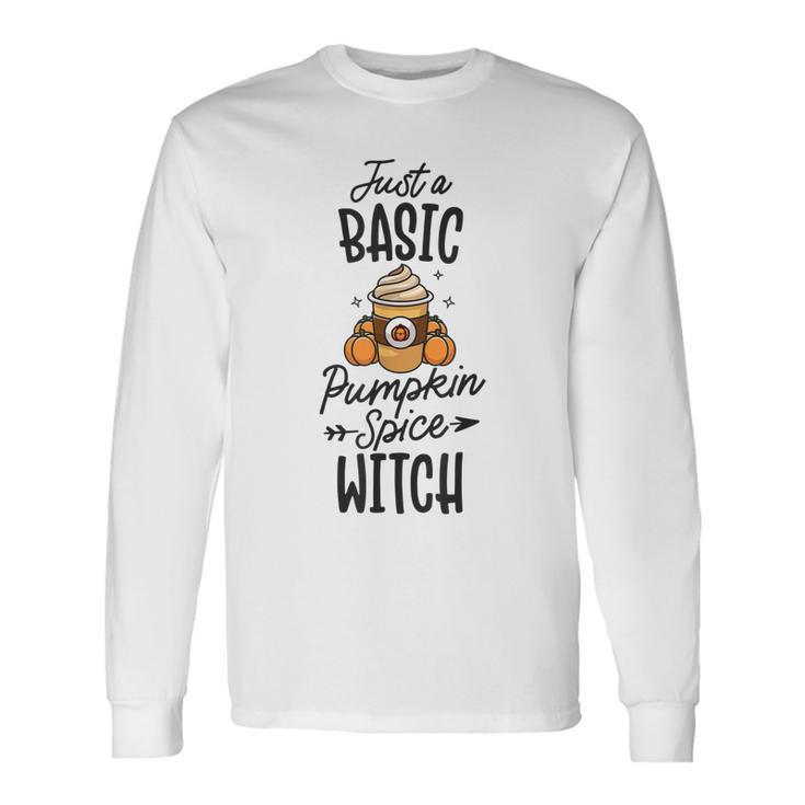 Basic Pumpkin Spice Witch Cute Thanksgiving Fall Autumn V2 Long Sleeve T-Shirt