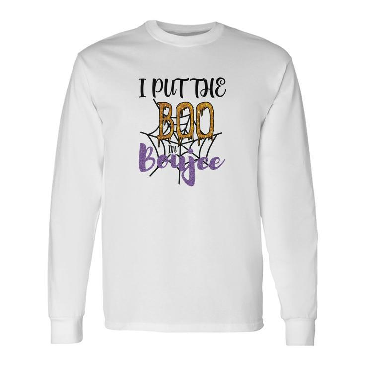 I Put The Boo In Boujee Spider Halloween Long Sleeve T-Shirt