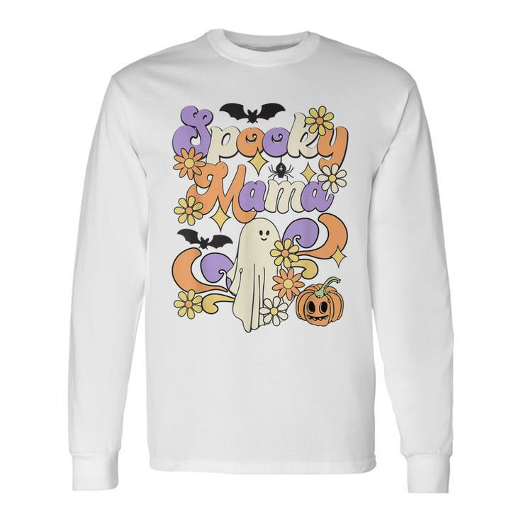 Spooky Mama Floral Ghost Boo Mom And Babe Matching Halloween Long Sleeve T-Shirt