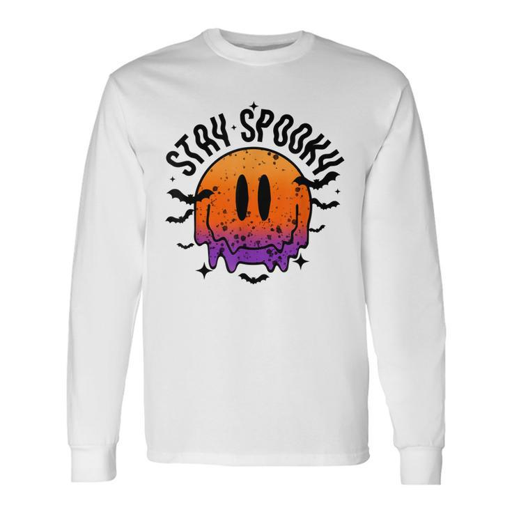 Stay Spooky Pumpkin Halloween Men Women Long Sleeve T-Shirt T-shirt Graphic Print