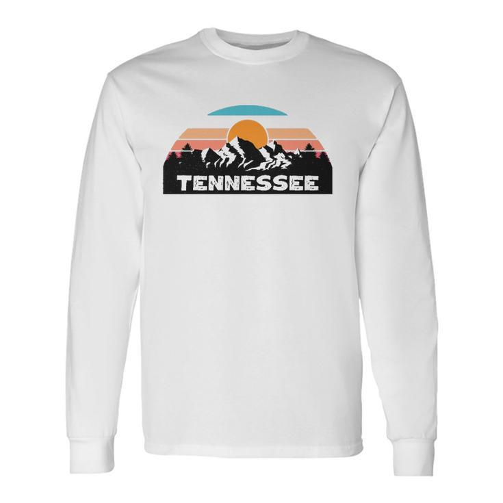 Tennessee Retro Vintage Sunset Mountain Tennessee Lovers Long Sleeve T-Shirt Gifts ideas