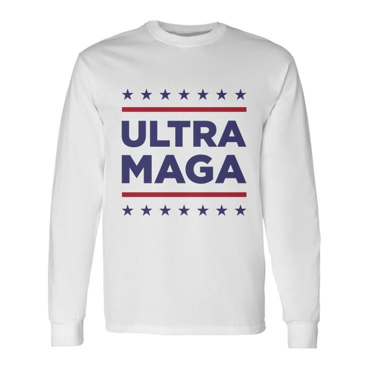 Ultra Maga American Flag Tshirt V4 Long Sleeve T-Shirt