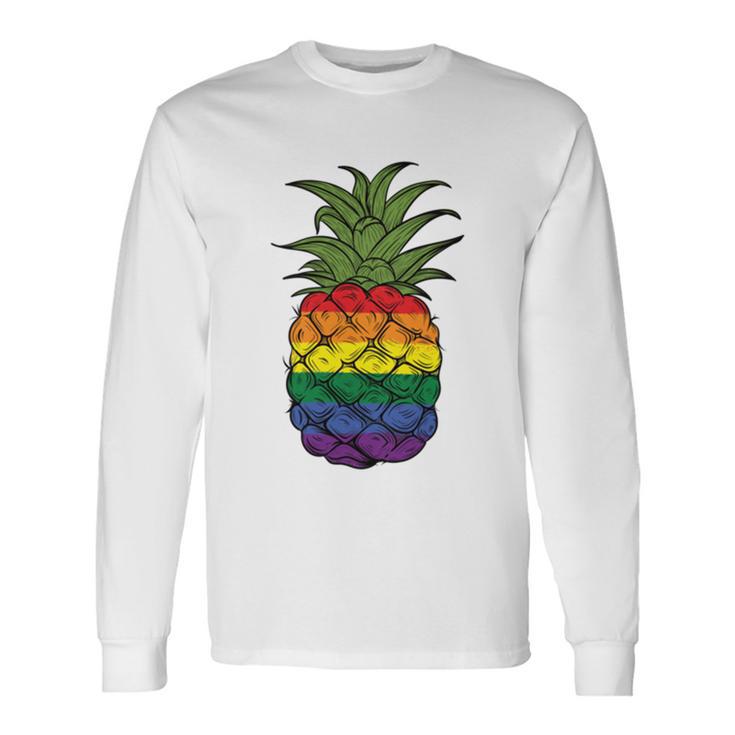 Lgbtq Pineapple Pride Gay Lesbian Pride Pineapple Long Sleeve T-Shirt