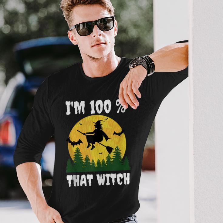 Im 100 Percent That Witch Halloween Dna Results Long Sleeve T-Shirt Gifts for Him