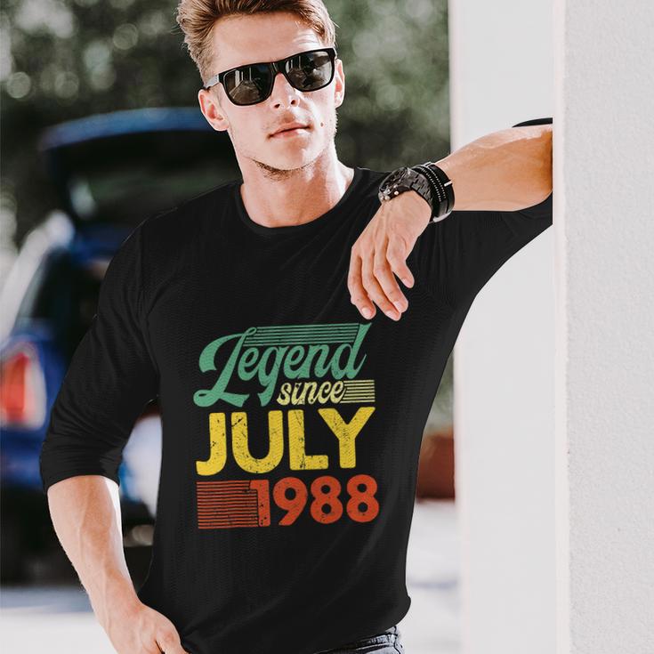 34 Years Old Legend Since July 1988 34Th Birthday Long Sleeve T-Shirt Gifts for Him