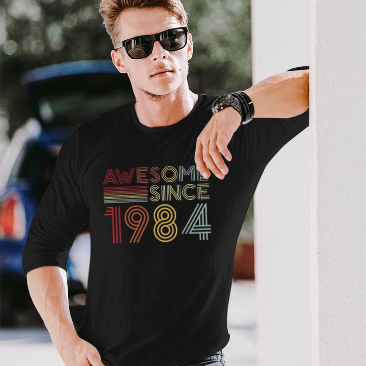 38Th Birthday 1984 Made In 1984 Awesome Since 1984 Birthday Long Sleeve T-Shirt Gifts for Him