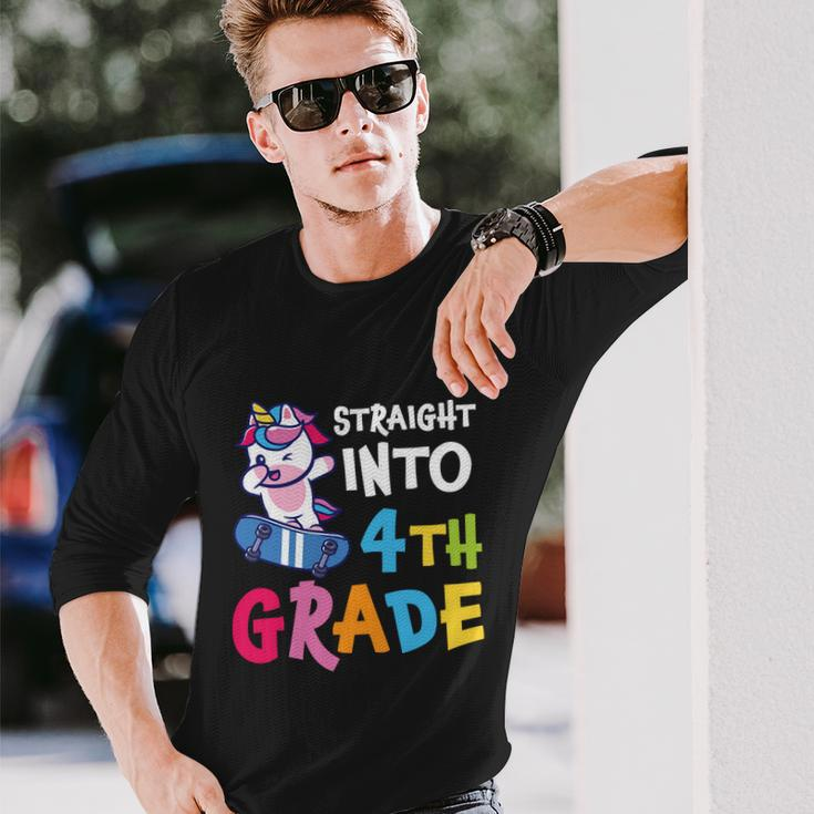 4Th Grade Unicorn Back To School First Day Of School Long Sleeve T-Shirt Gifts for Him