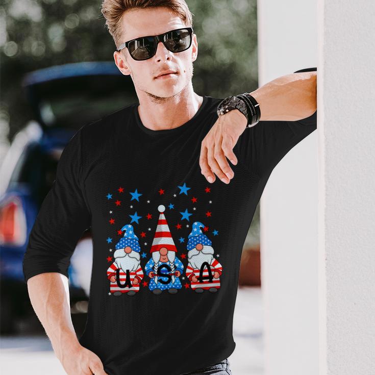 4Th Of July Gnomes Patriotic American Flag Cute Gnome Meaningful Long Sleeve T-Shirt Gifts for Him