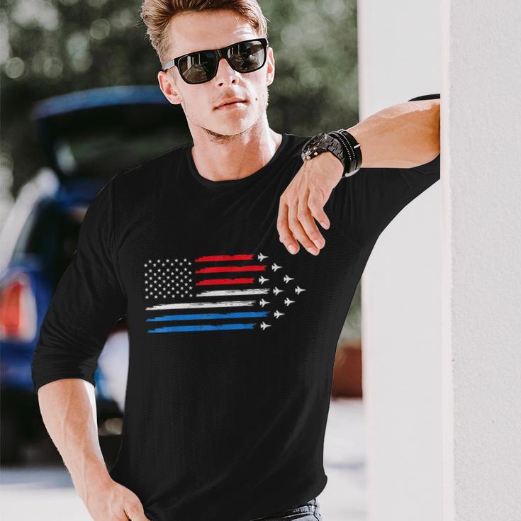 Air Force Us Veterans 4Th Of July Shirt American Flag Long Sleeve T-Shirt Gifts for Him