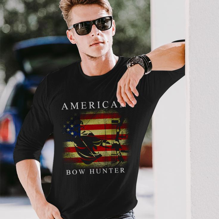 American Bow Hunter Long Sleeve T-Shirt Gifts for Him