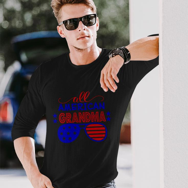 All American Grandma Sunglasses 4Th Of July Independence Day Patriotic Long Sleeve T-Shirt Gifts for Him