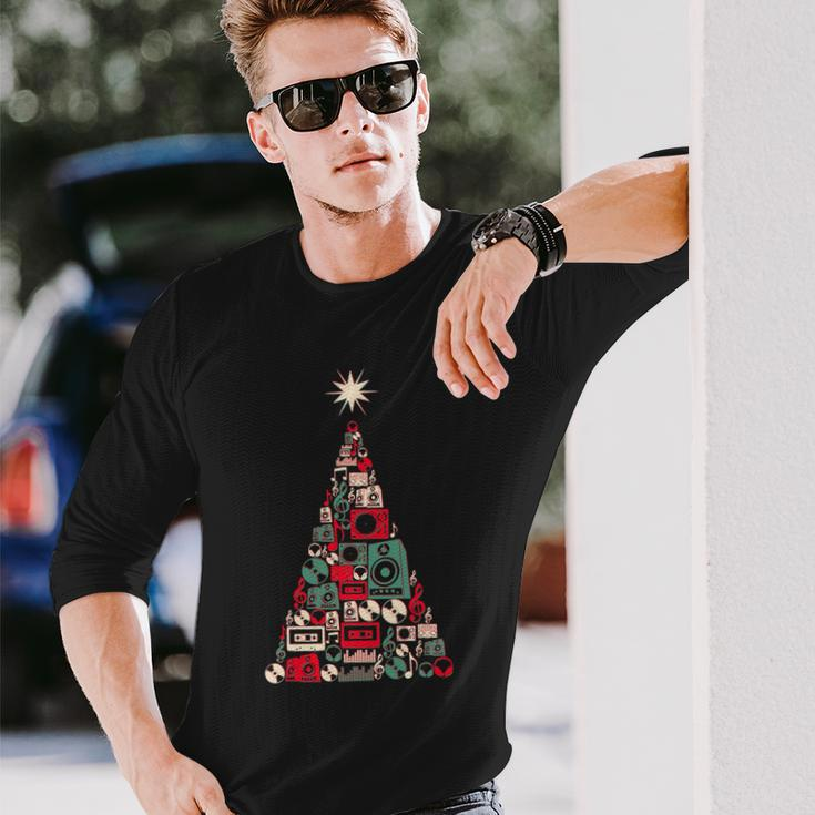 Audio Music Fan Christmas Tree Long Sleeve T-Shirt Gifts for Him