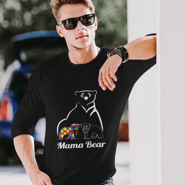 Autism Awareness Mama Bear Long Sleeve T-Shirt Gifts for Him