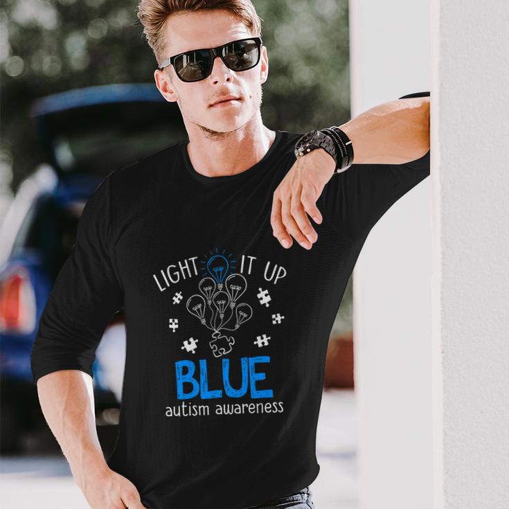 Autism Awareness Autism Support Men Tshirt Long Sleeve T-Shirt Gifts for Him