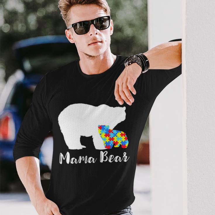 Autism Mama Bear Long Sleeve T-Shirt Gifts for Him