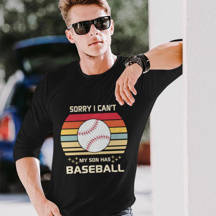 Baseball Mom Baseball Son Baseball Quotes Retro Baseball Long Sleeve T-Shirt Gifts for Him