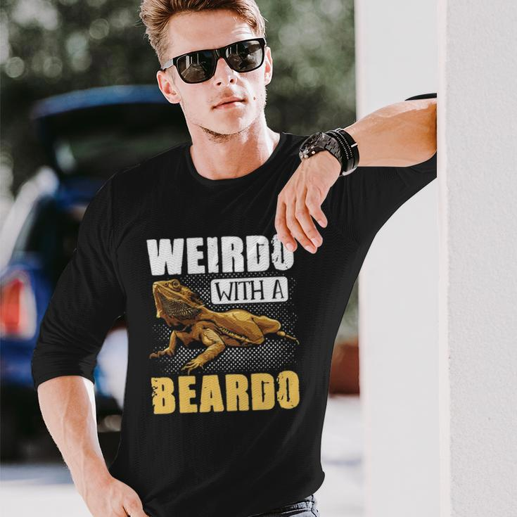 Bearded Dragon Weirdo With A Beardo Reptiles Long Sleeve T-Shirt T-Shirt Gifts for Him