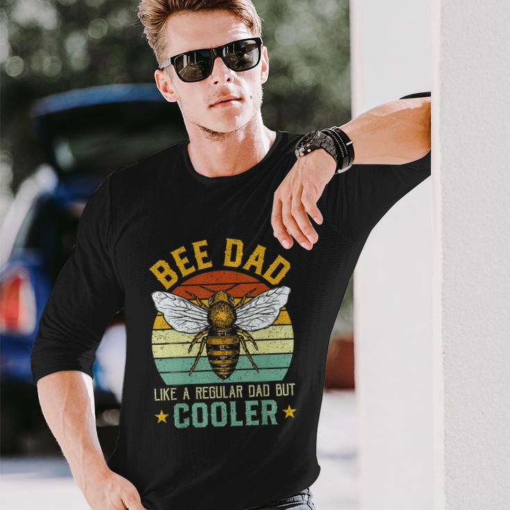 Bee Dad Honey Beekeeper Beekeeping Fathers Day Long Sleeve T-Shirt Gifts for Him